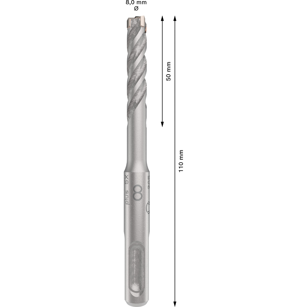 Burghiu BOSCH PROFESSIONAL, beton SDSPlus-5X 8x50x110 mm