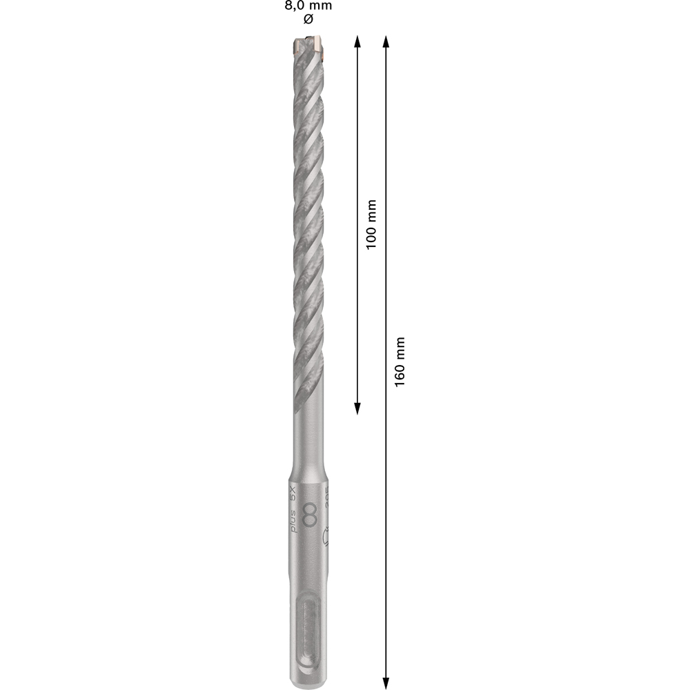 Burghiu BOSCH PROFESSIONAL, beton SDSPlus-5X 8x100x160 mm