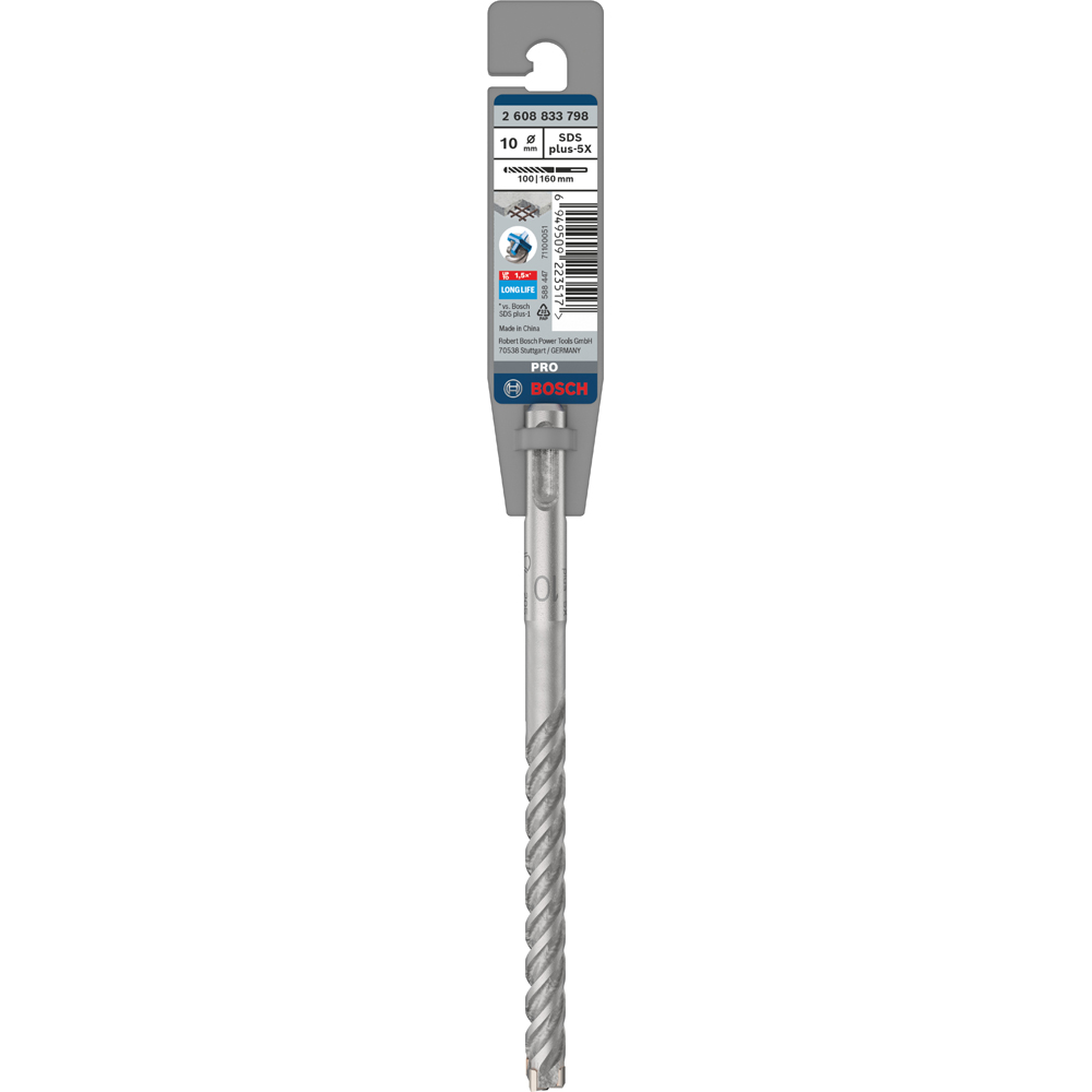 Burghiu BOSCH PROFESSIONAL, beton SDSPlus-5X 10x100x160 mm