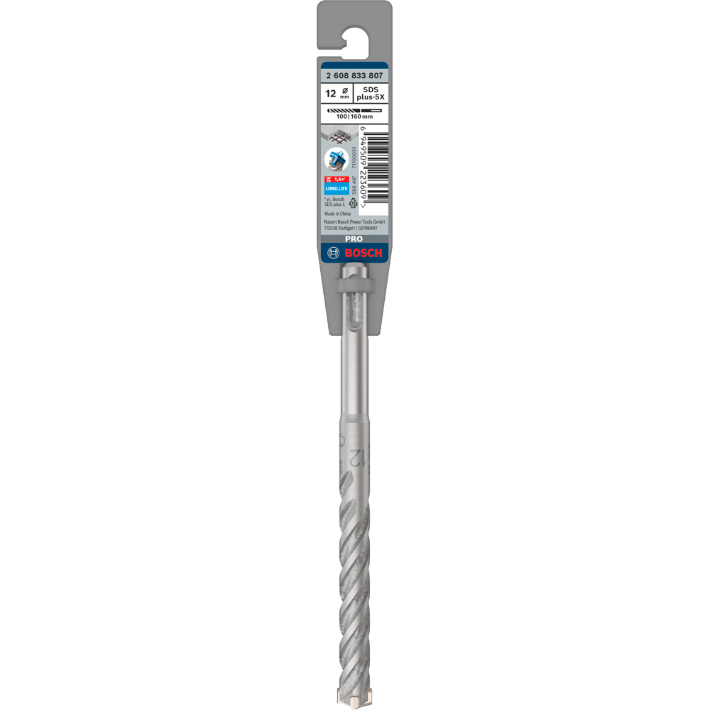 Burghiu BOSCH PROFESSIONAL, beton SDSPlus-5X 12x100x160 mm