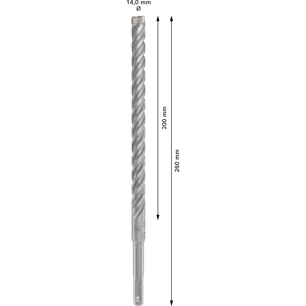 Burghiu BOSCH PROFESSIONAL, beton SDSPlus-5X 14x200x260 mm
