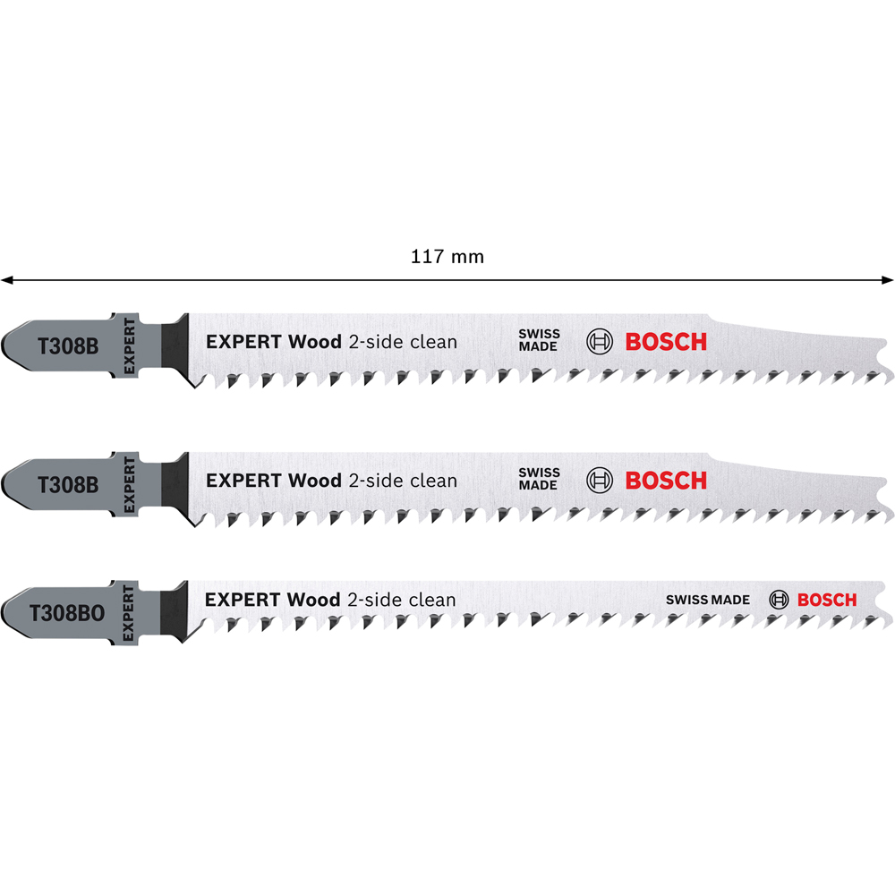 Panza pendular BOSCH PRO, EXPERT t lemn, 117mm, 3buc