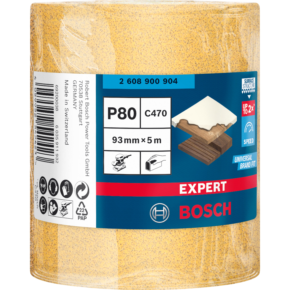 Rola abraziva BOSCH PRO, EXPERT C470 93mmx5m, G80