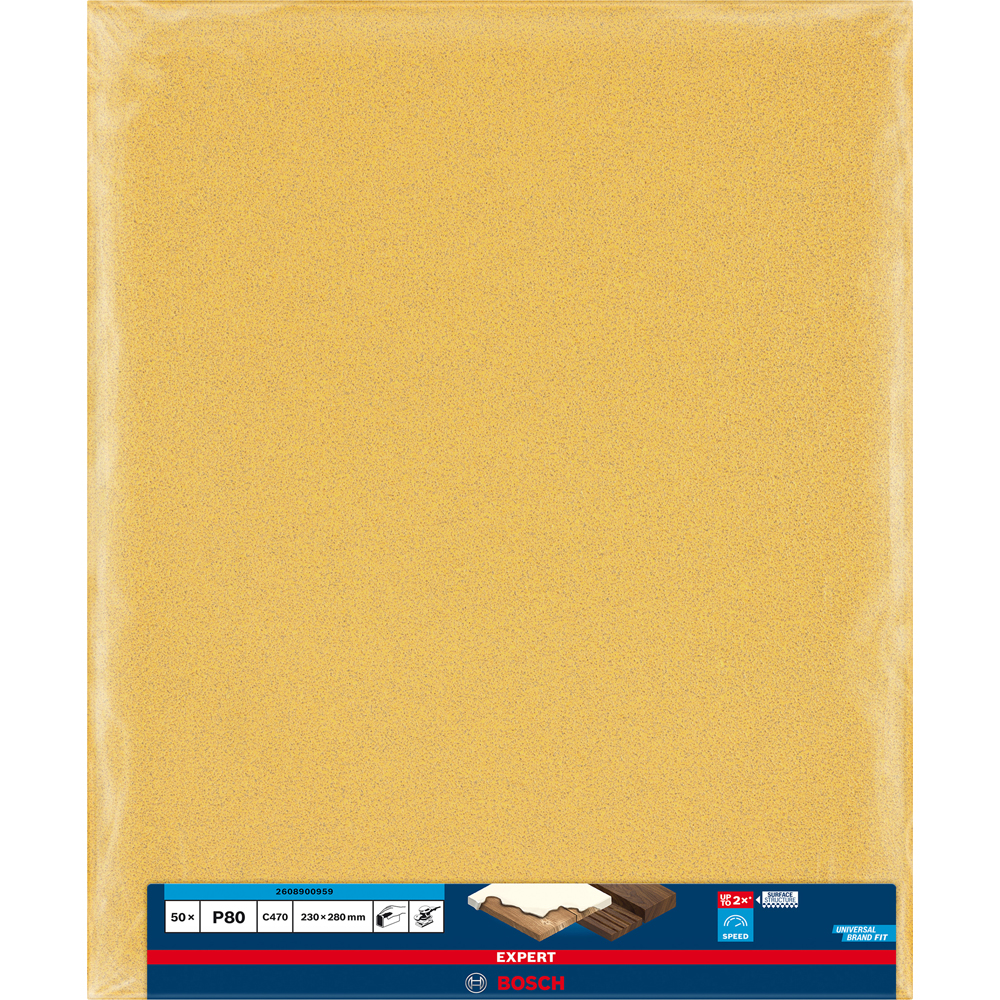 Foaie abraziva BOSCH PRO, EXPERT C470, 230 x 280mm, G80