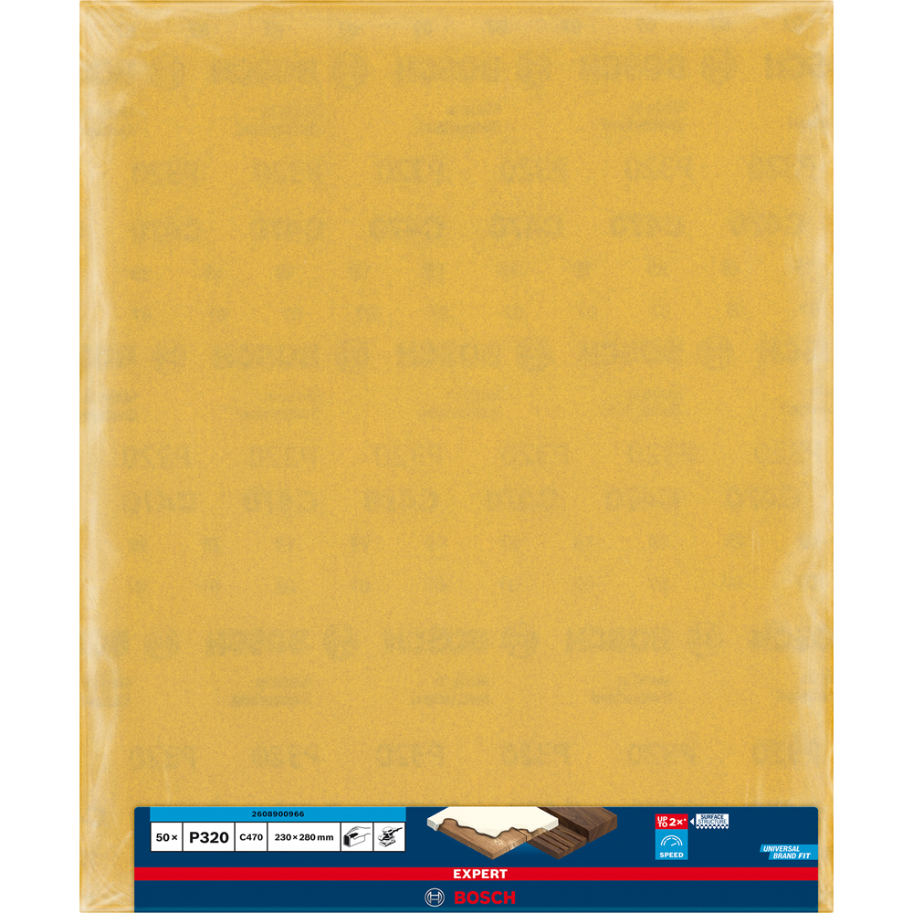 Foaie abraziva BOSCH PRO, EXPERT C470, 230 x 280mm, G320