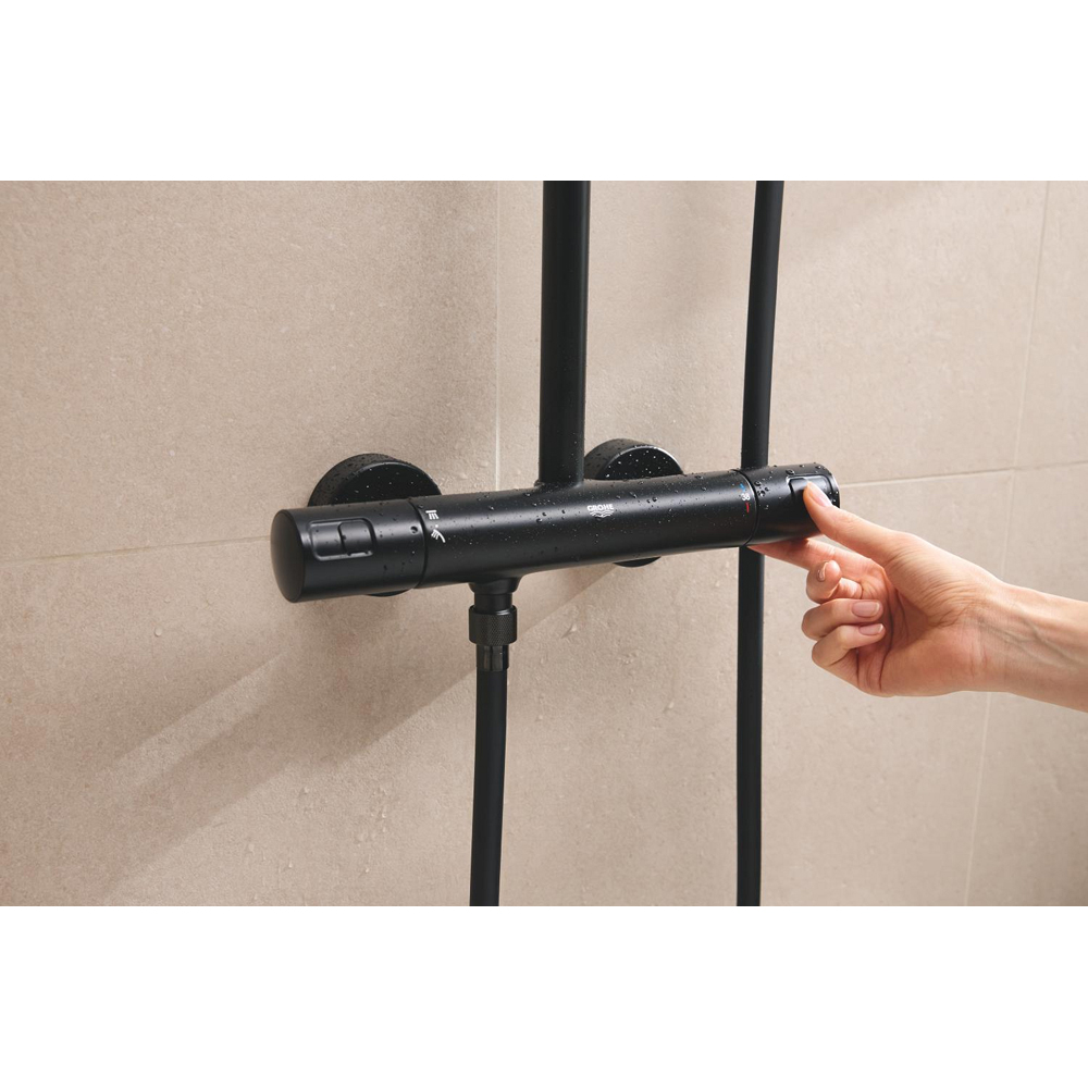 Sistem dus GROHE Vitalio Start 250 266772431, termostat, 1 functie, negru