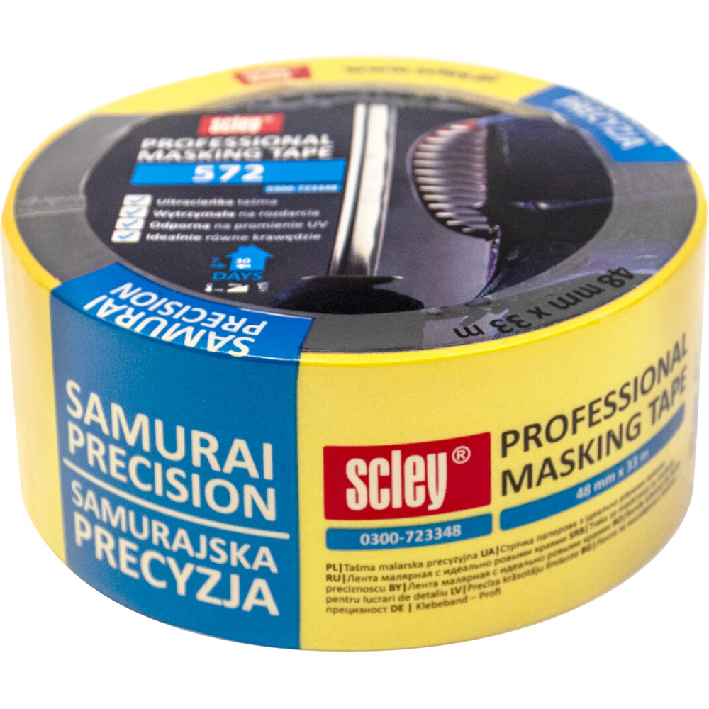 Banda de mascare profesionala SCLEY 572, 38 mm x 33 m, galben