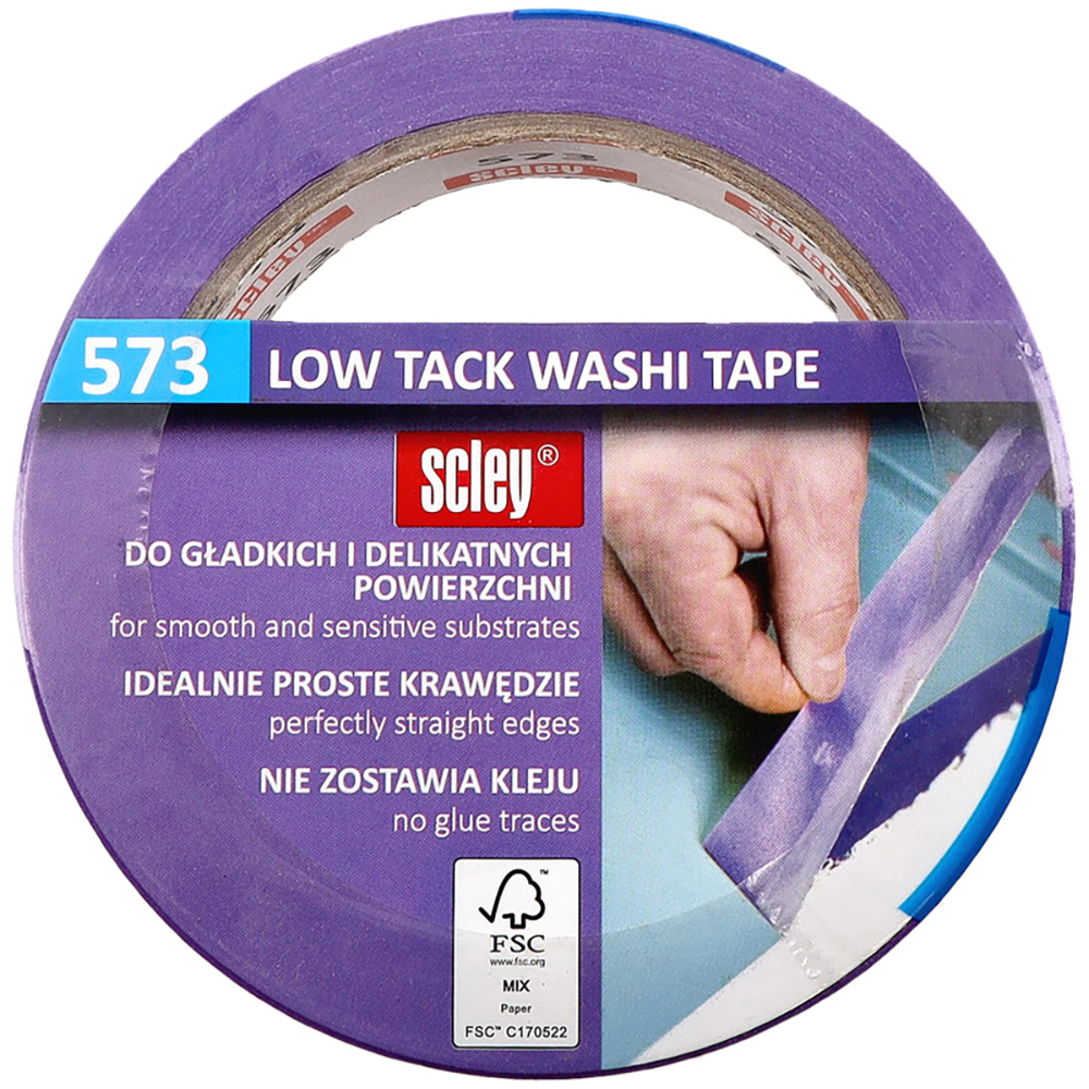 Banda de mascare profesionala SCLEY, 8 mm x 33 m, mov