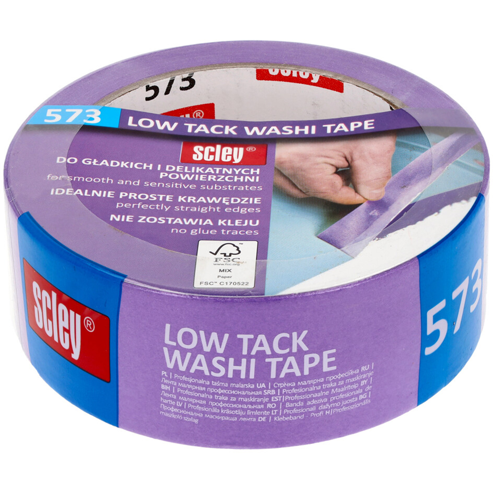 Banda de mascare profesionala SCLEY, 8 mm x 33 m, mov
