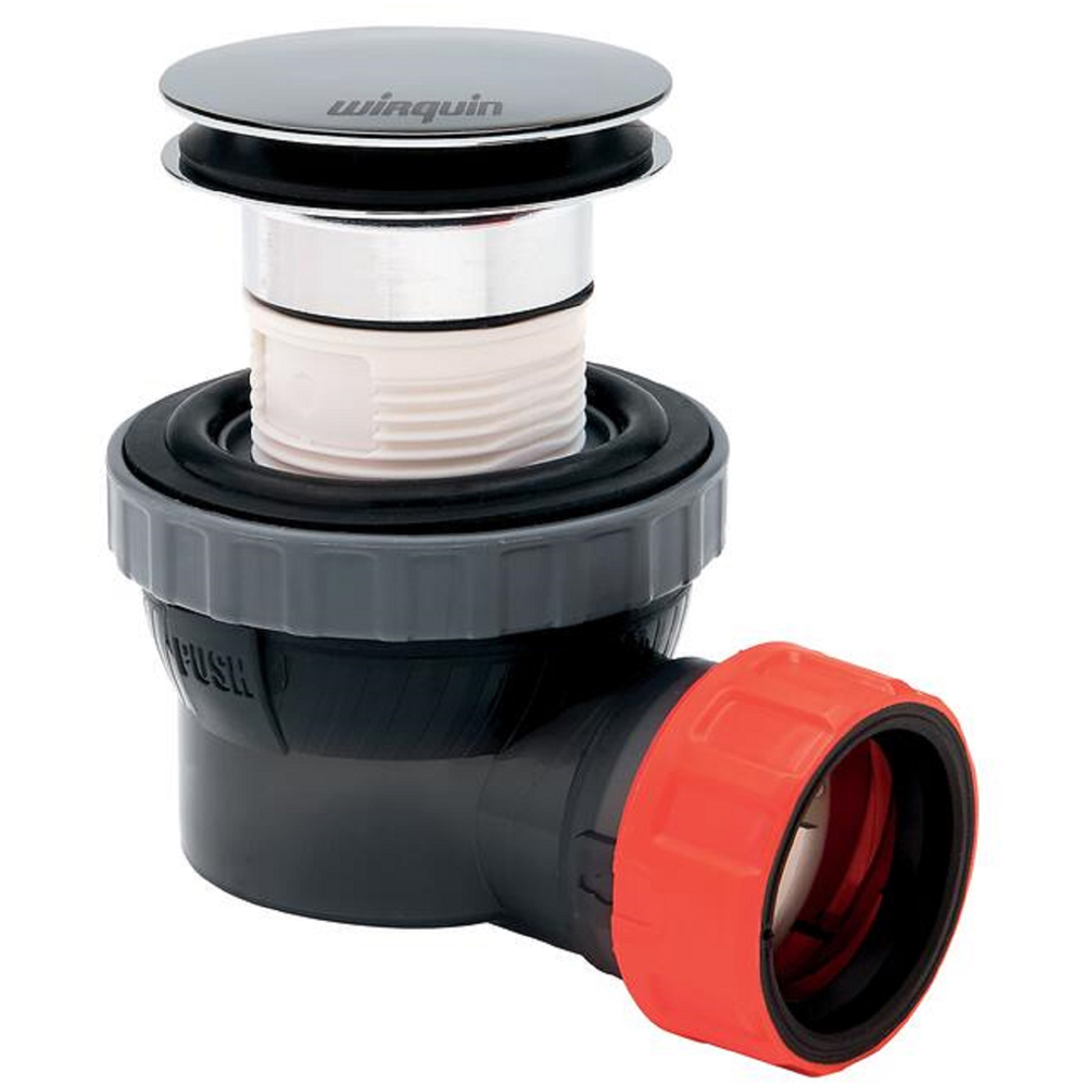 Sifon extra plat WIRQUIN Nano 6.7 30120520, cu ventil, D 32mm, crom