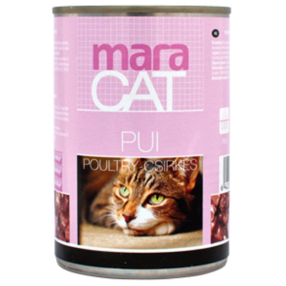 Hrana umeda pentru pisici MARAVET, Adult, Pui, 415 g