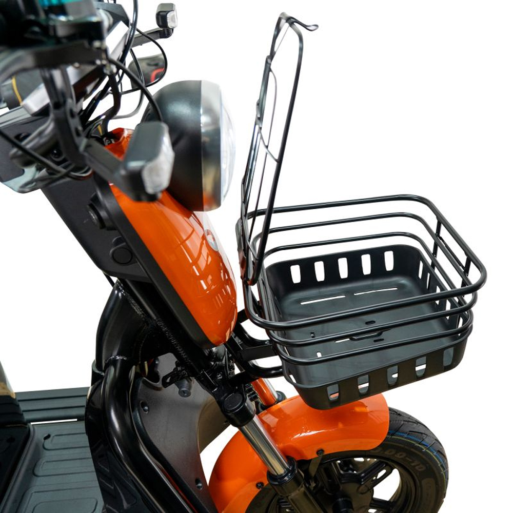 Triciclu electric RURIS Cargo Pilot 3020N, 2000W, Viteza 25 Km/h, Autonomie max 50 Km, negru-portocaliu