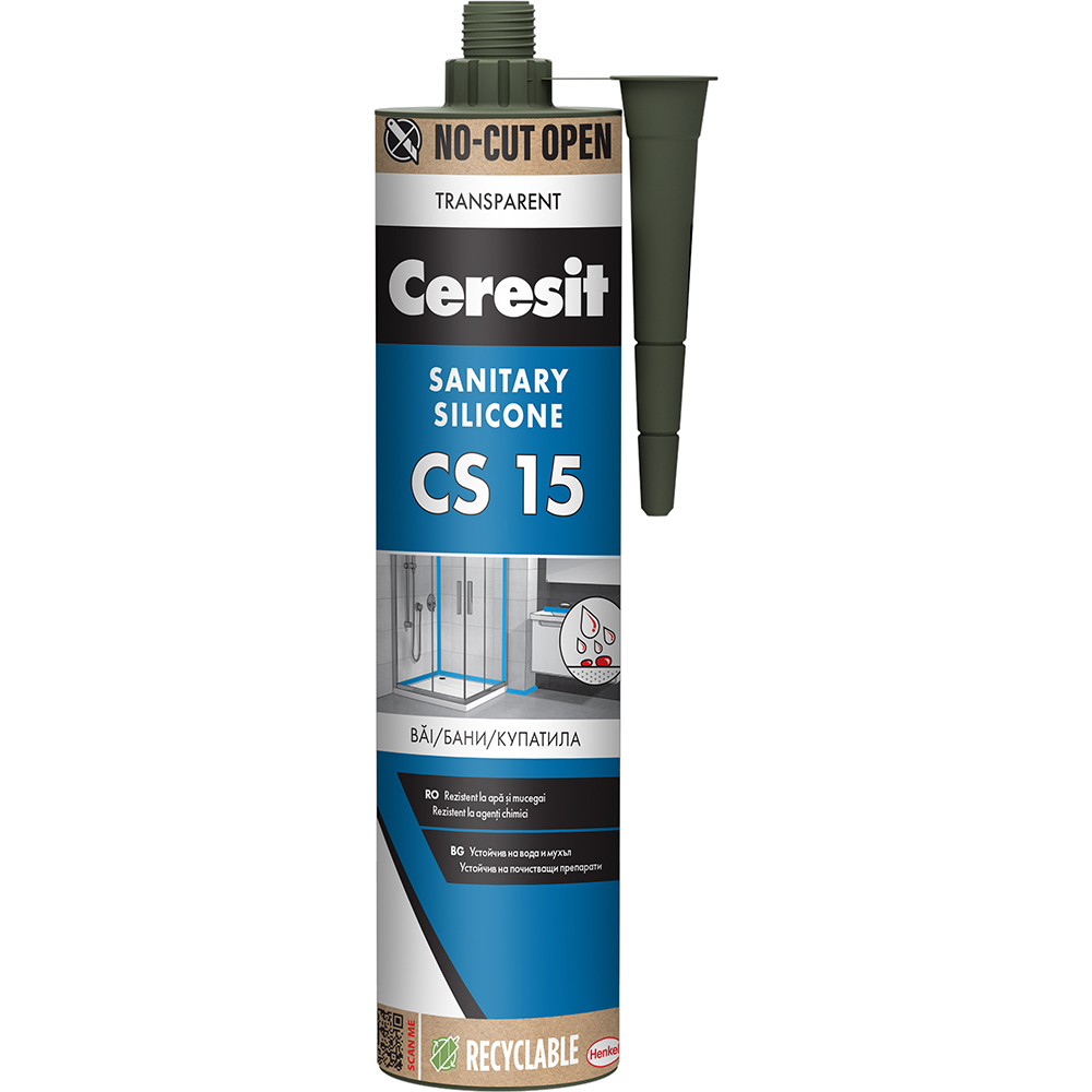 Silicon sanitar Ceresit CS15, transparent, 280 ml