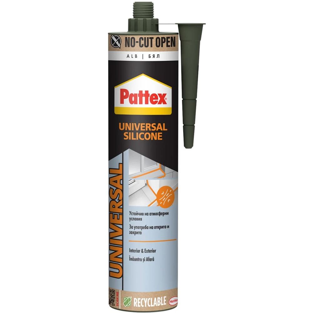 Silicon universal PATTEX, alb, 280 ml