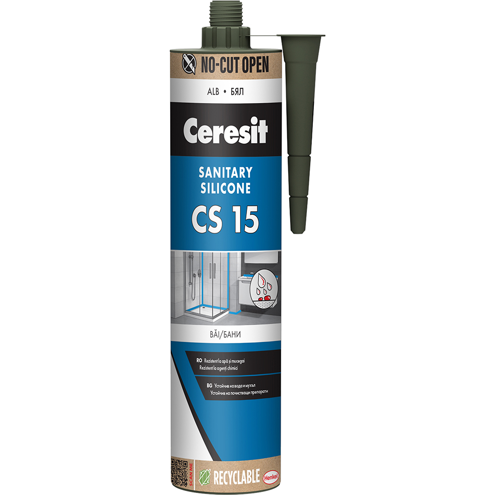 Silicon sanitar Ceresit CS15, alb, 280 ml