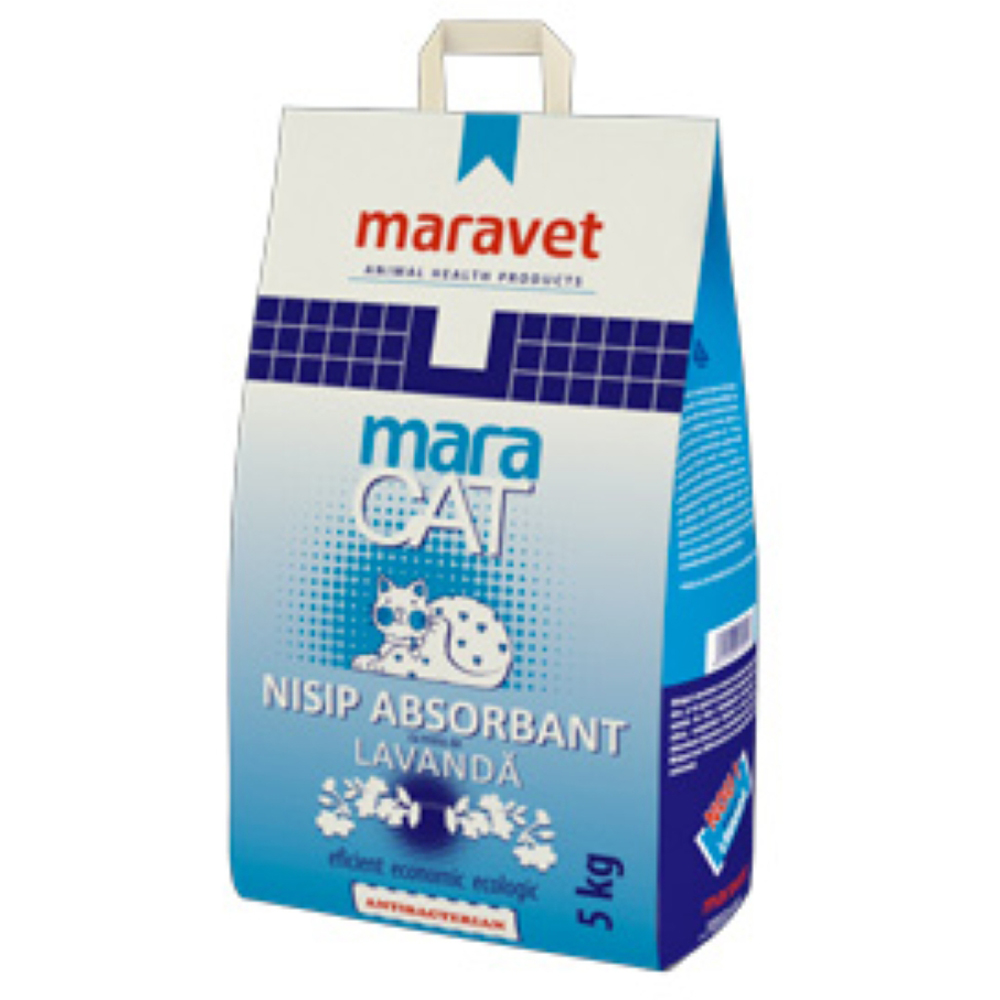 Asternut igienic pentru pisici MARAVET Lavanda, 5 kg
