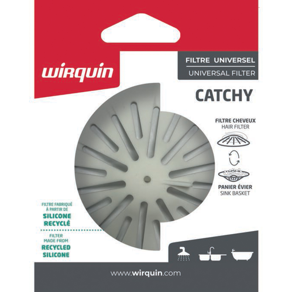 Filtru universal pentru par WIRQUIN Catchy 30724769, silicon, D 110mm, alb