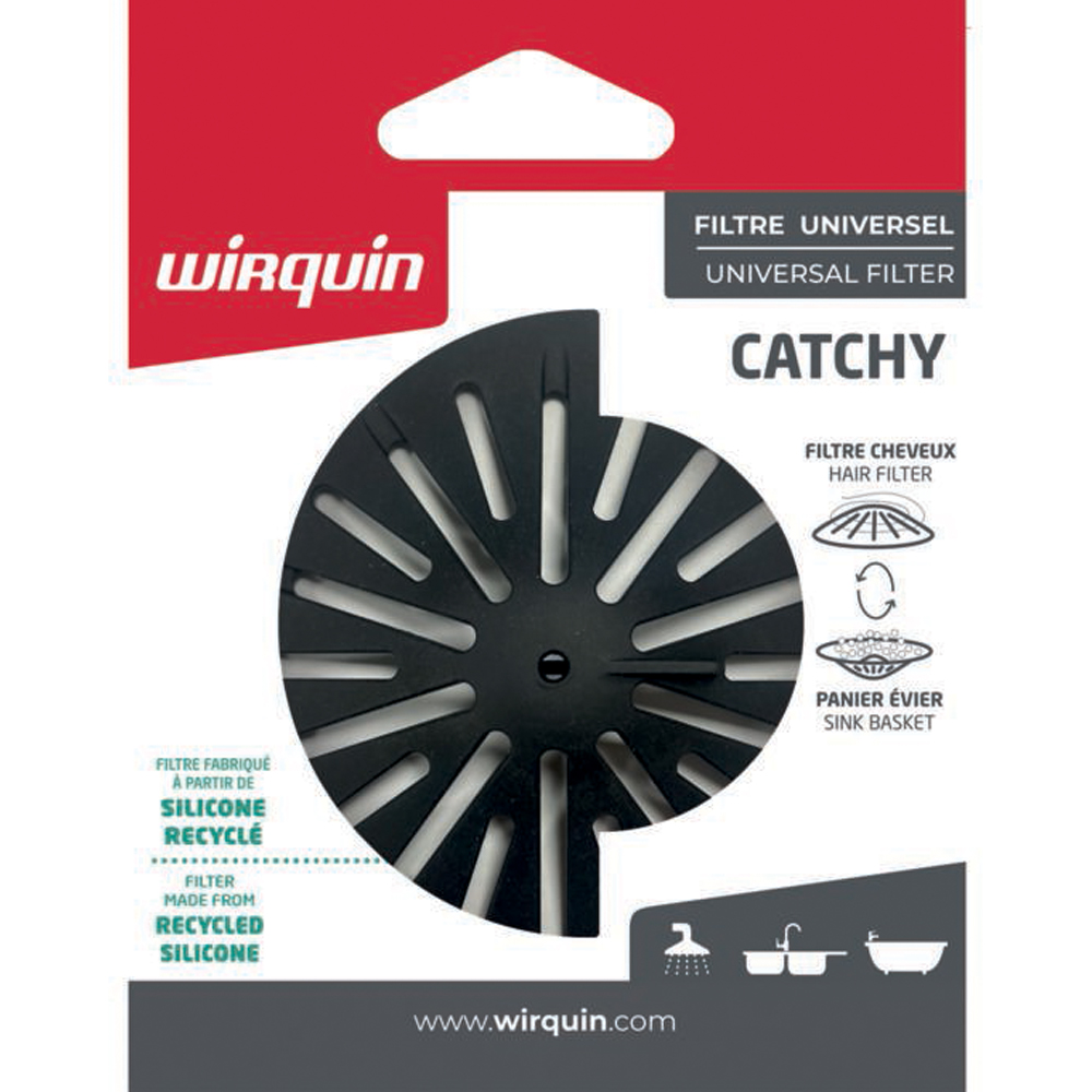 Filtru universal pentru par WIRQUIN Catchy 30724770, silicon, D 110mm, negru