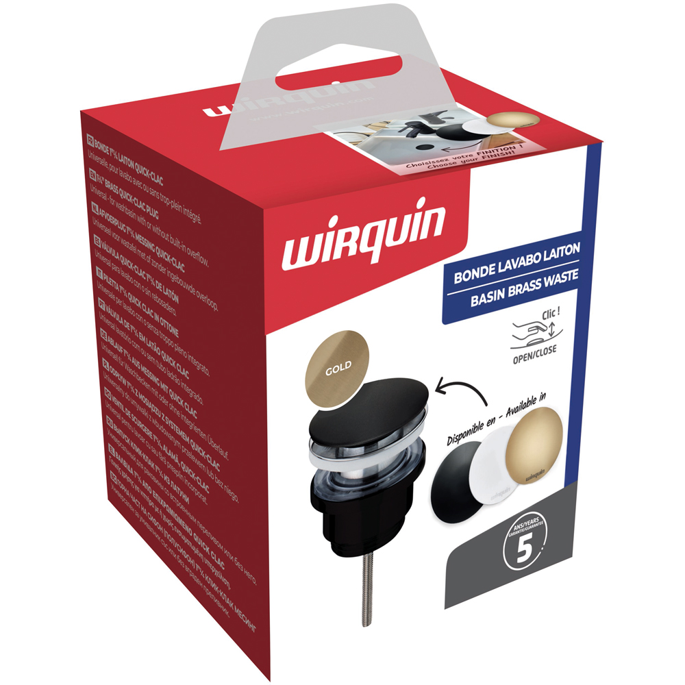 Ventil quick-clack WIRQUIN 30724963, auriu