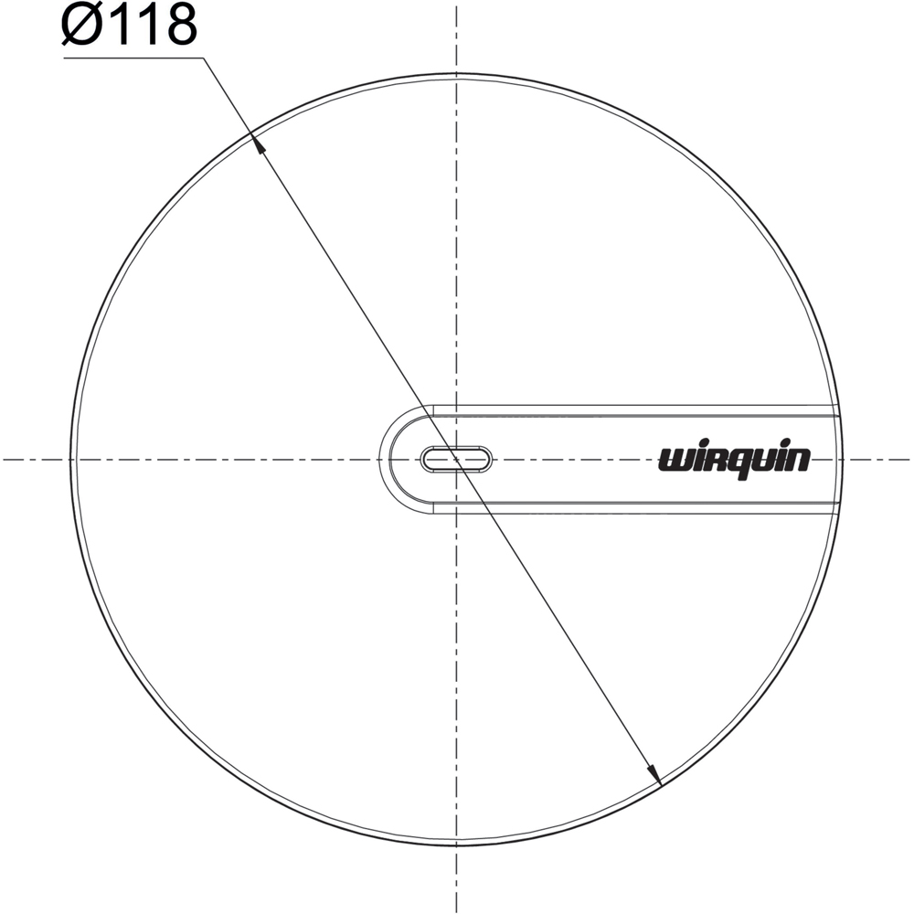 Capac pentru sifon WIRQUIN Slim+ 30724975, ABS, D 118mm, auriu