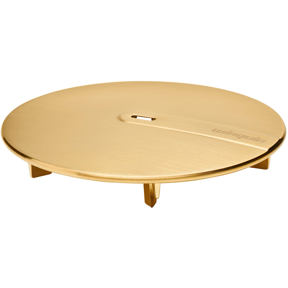 Capac pentru sifon WIRQUIN Slim+ 30724976, metal, D 118mm, auriu
