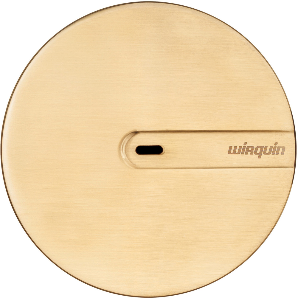 Capac pentru sifon WIRQUIN Slim+ 30724976, metal, D 118mm, auriu