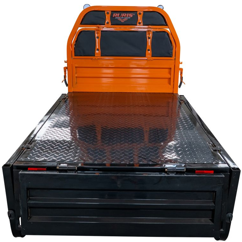 Triciclu electric RURIS Cargo Pilot 3120N, 2000W, Viteza 25 Km/h, Autonomie max 70 Km, negru-portocaliu