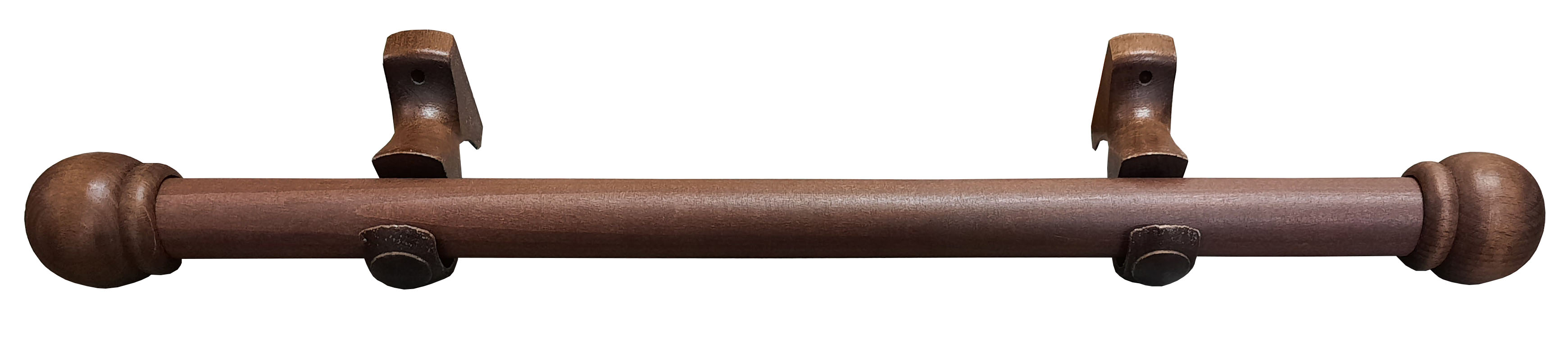Set galerie simpla, maro, lemn, 250 cm x 28 mm  Ridorail