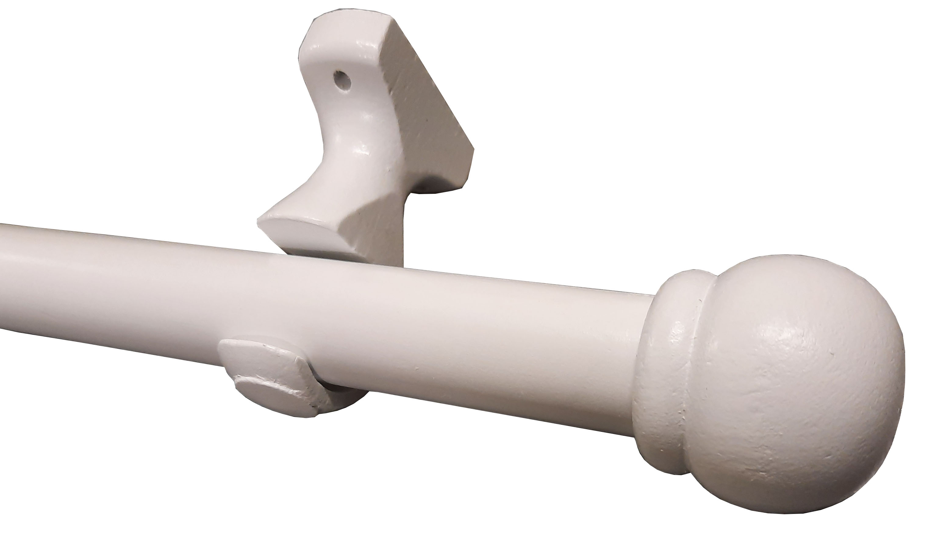 Set galerie simpla, alb, lemn, 250 cm x 28 mm Ridorail