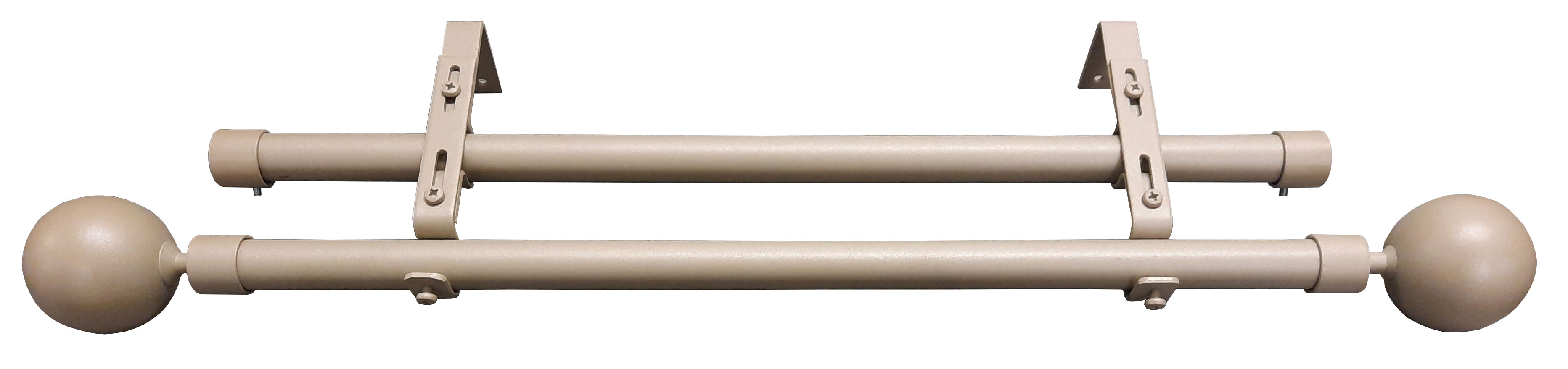 Set galerie dubla cu bila, cuart, aluminiu, 200 cm x 16 mm  Ridorail
