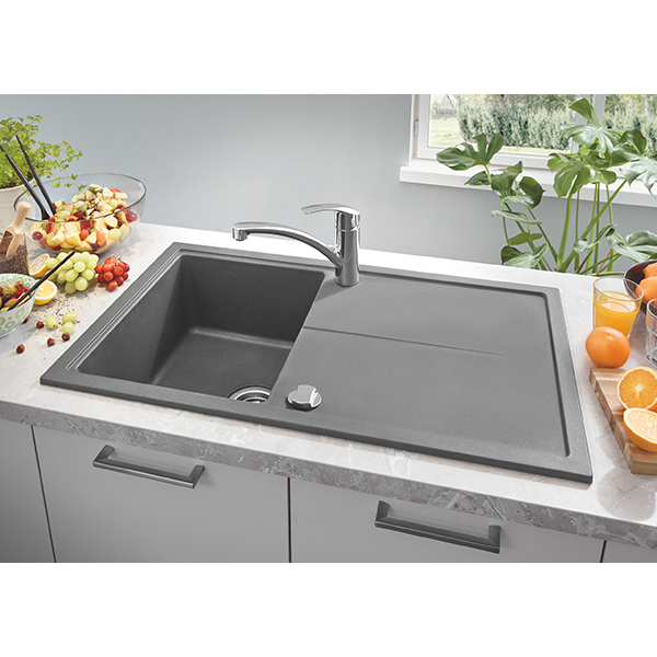 Chiuveta bucatarie GROHE K400 31640AT0, 1 cuva, picurator reversibil, compozit quartz, antracit