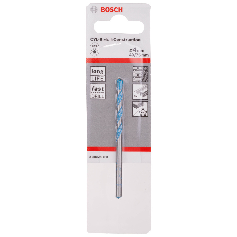 Burghiu universal Bosch MultiConstruction CYL-9, 4 x 75 mm