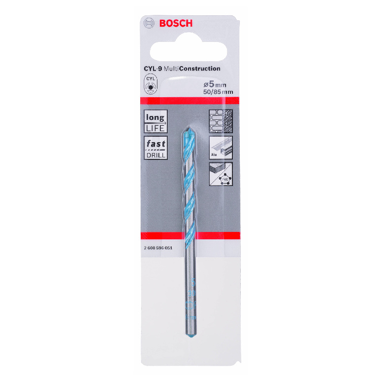 Burghiu Bosch MultiConstruction CYL-9, 5 x 50 x 85 mm