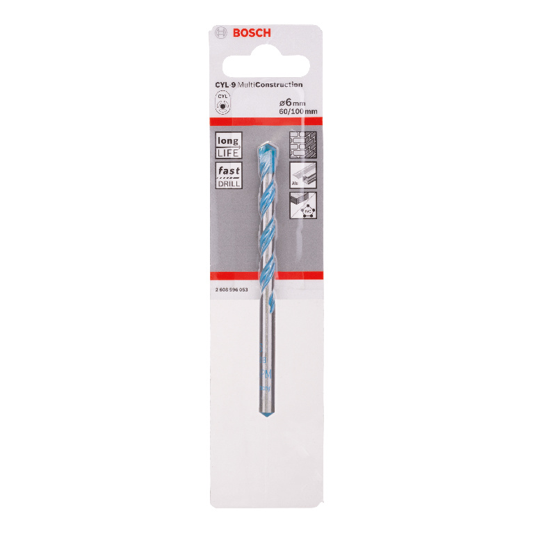 Burghiu MultiConstruction CYL-9 Bosch, 6 x 60 x 100 mm