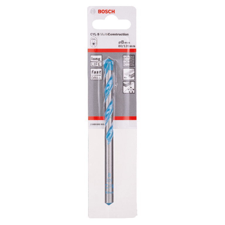 Burghiu MultiConstruction CYL-9 Bosch, 8 x 80 x 120 mm