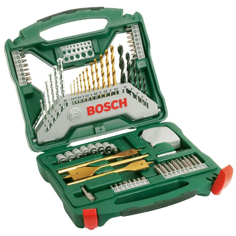 Set burghie, capete de surubelnita, capete tubulare Bosch X-Line Titanium, 70 bucati
