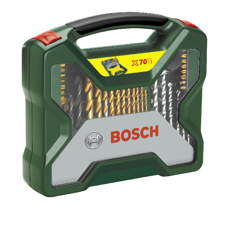 Set burghie, capete de surubelnita, capete tubulare Bosch X-Line Titanium, 70 bucati