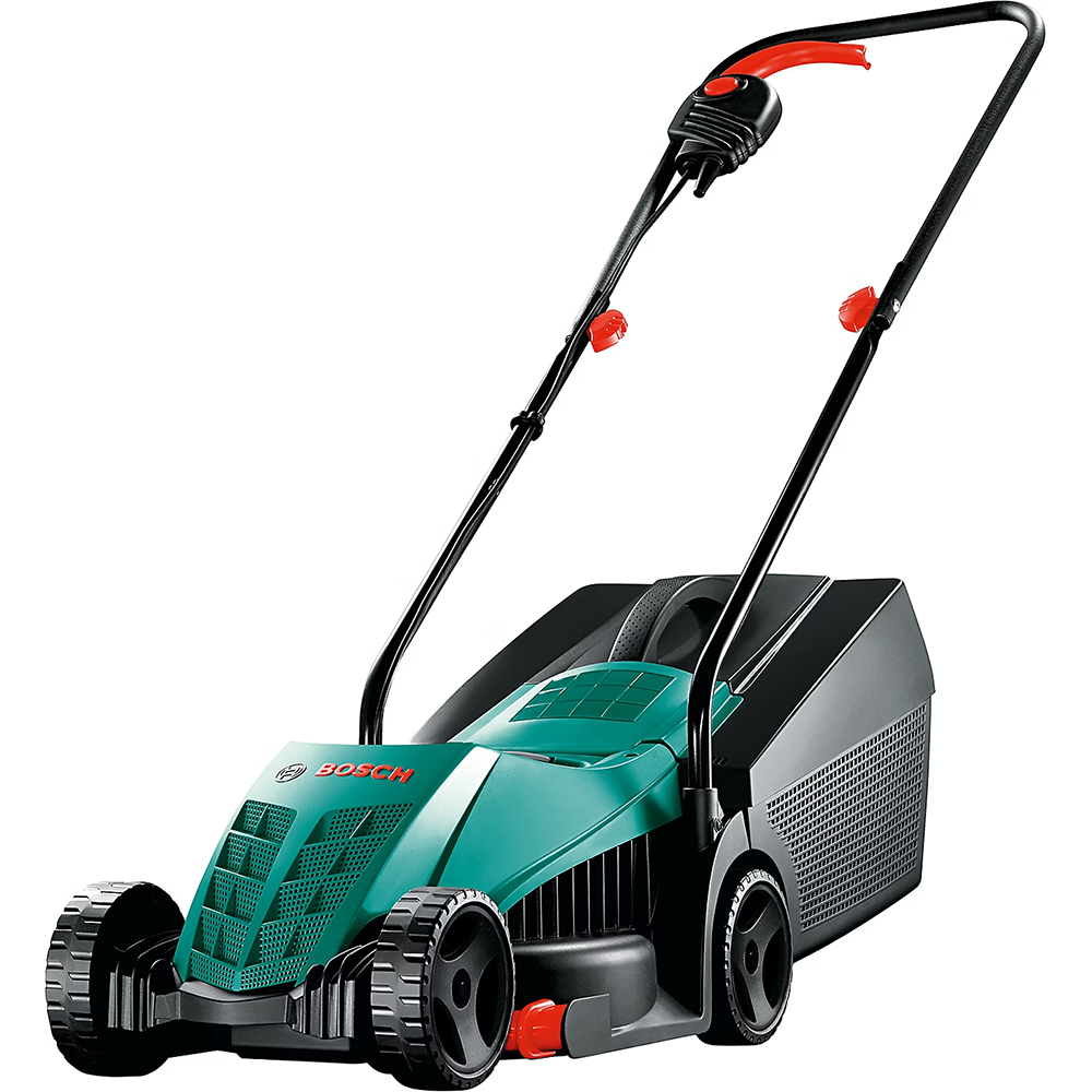 Masina de tuns gazonul BOSCH Rotak 320 ER, Electrica, 1200W, latime taiere 32 cm, cos 31L, negru-verde