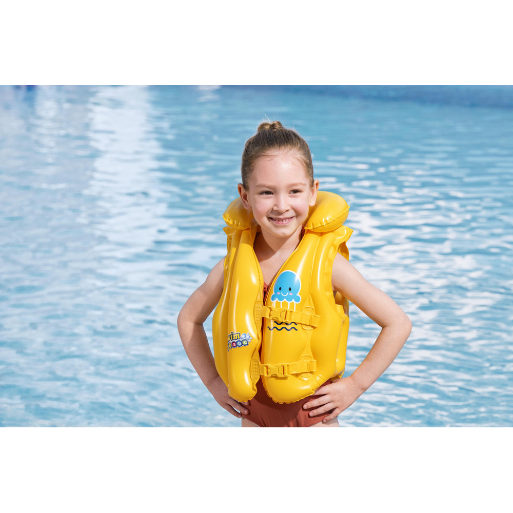 Vesta de inot gonflabila pentru copii BESTWAY, 51x46 cm, 3-6 ani, galben