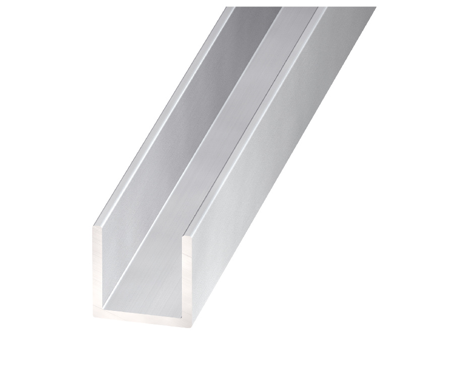 Profil U eloxat, aluminiu, 20 x 20 x 1.5mm, 2m