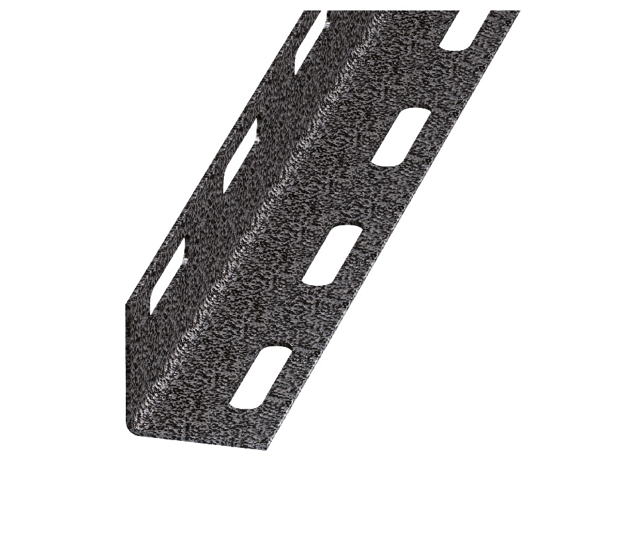 Cornier metal perforat, gri, 38 mm x 38 mm, 2 m