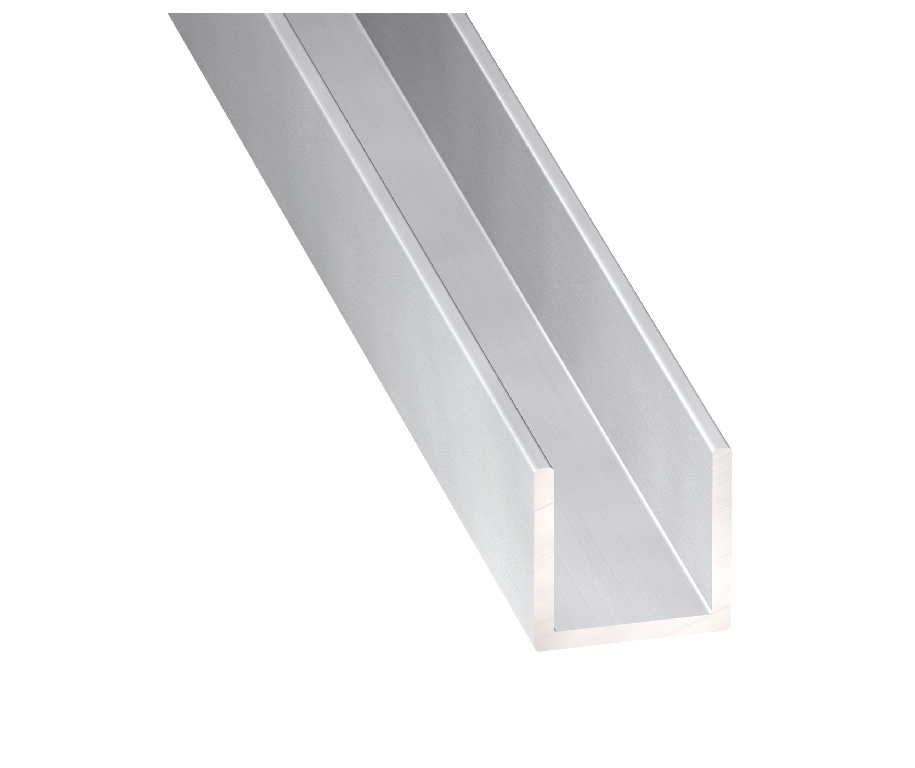 Profil U eloxat, aluminiu, 10 x 10 x 1 mm, 1 m