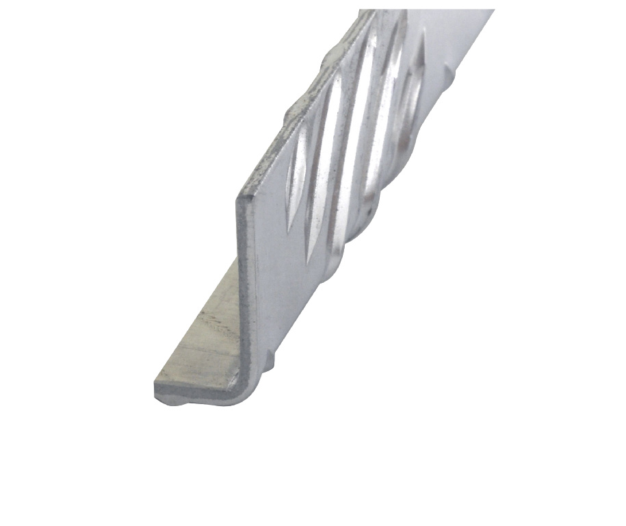 Cornier aluminiu brut striat, 50 mm x 30 mm x 2 mm, 2 m