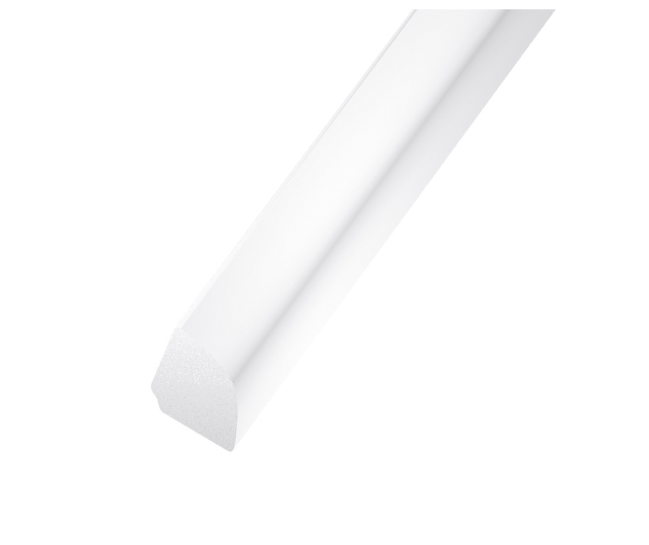 Profil PVC sfert de cerc 12 x 12 mm,  2.5 m, alb