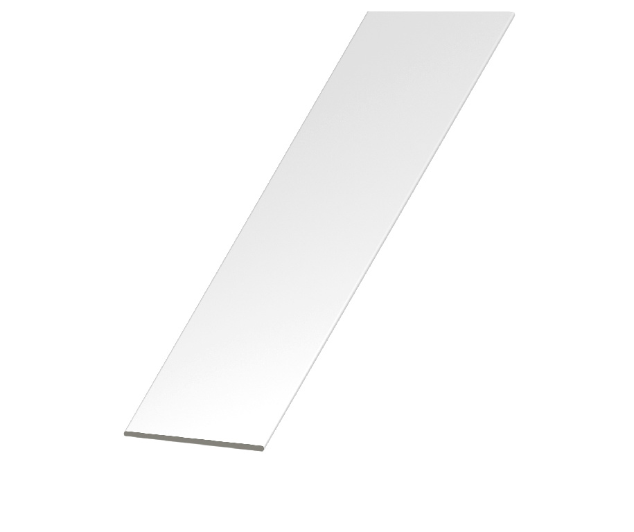 Bara plata argintie, aluminiu eloxat, 30 x 2 mm, 2 m