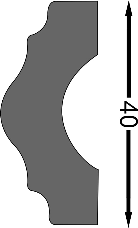 Bagheta decorativa DECOSA I40, 3.8 x 200 cm, 12 mm