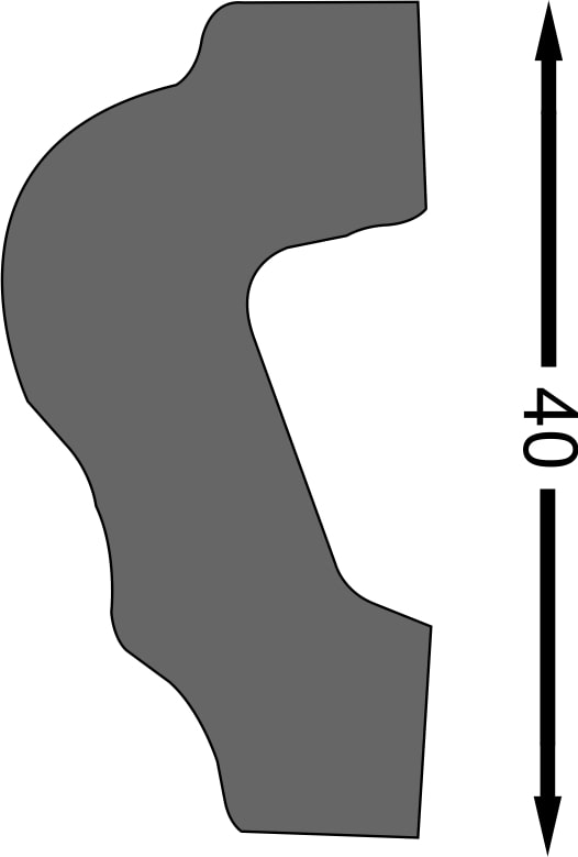 Bagheta decorativa DECOSA Xps F40, 4 x 200 cm, 12 mm