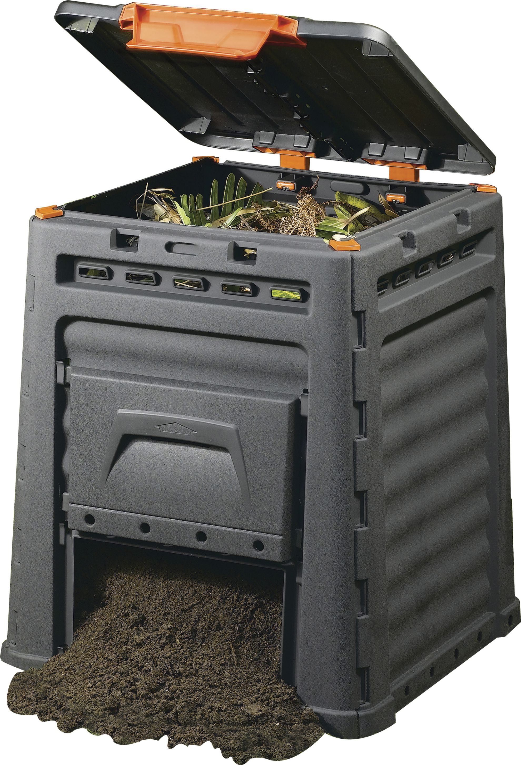 Compostor gradina Keter Eco, 320 l, 65 x 65 x 75 cm, negru