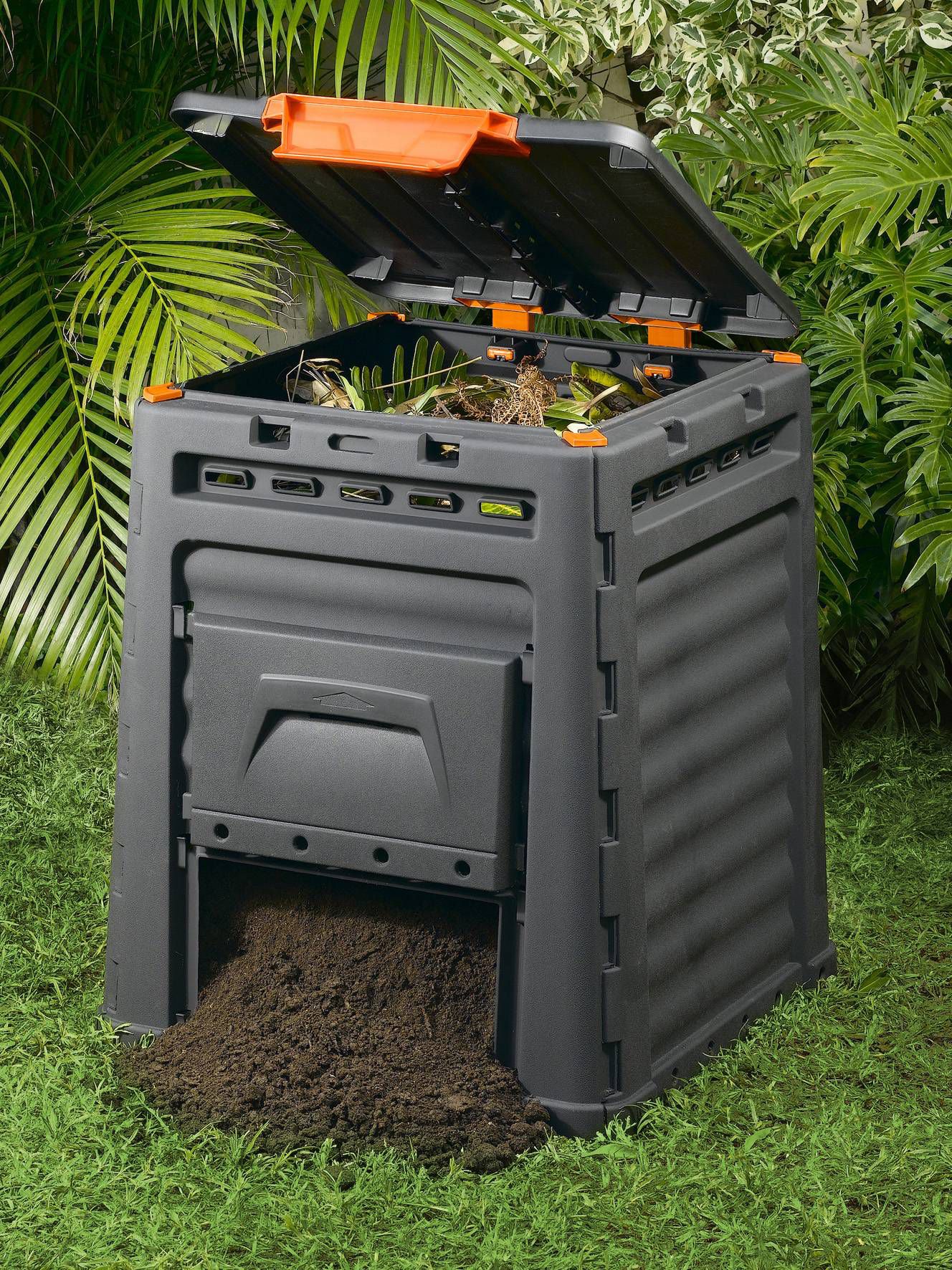 Compostor gradina Keter Eco, 320 l, 65 x 65 x 75 cm, negru