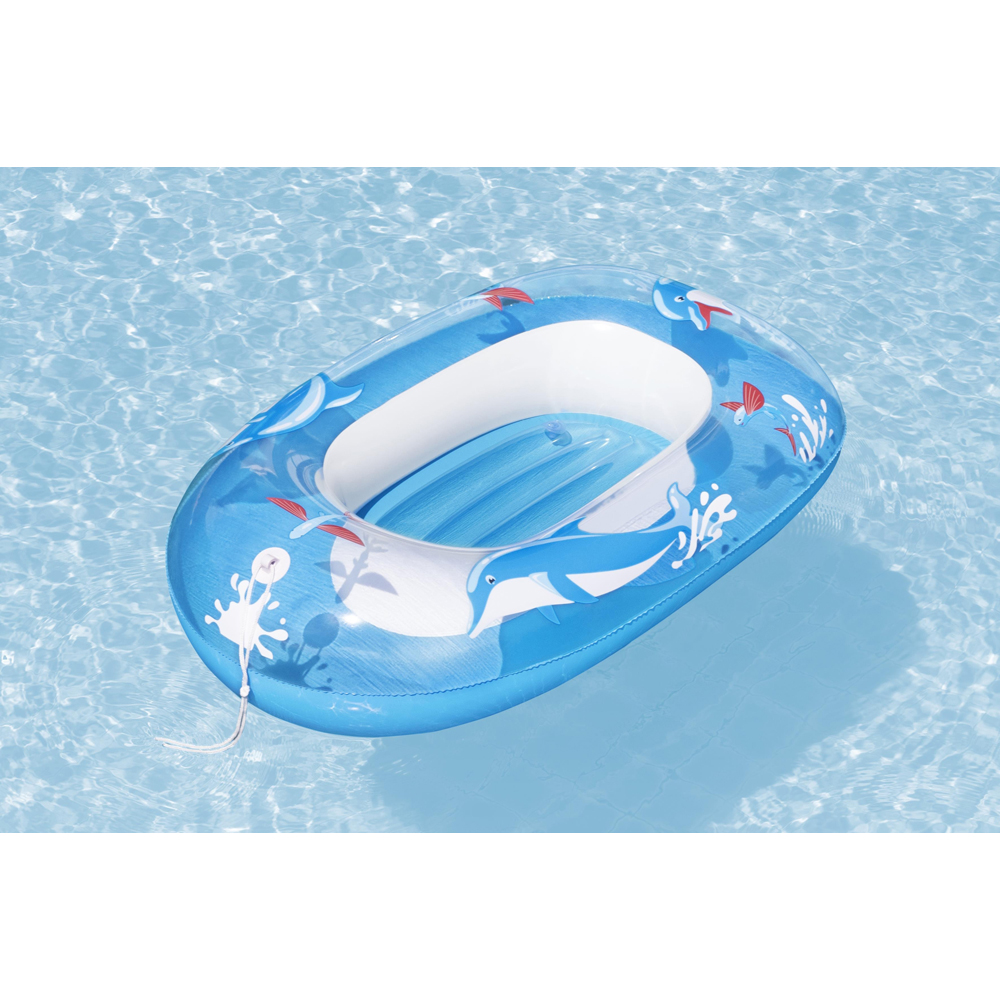 Barca gonflabila BESTWAY, 3-6 ani, 102x69 cm, capacitate maxima 45 kg, albastru